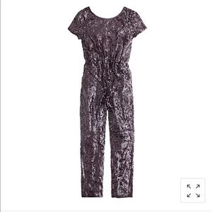 J Crew Sequence Burgundy Jump Suit